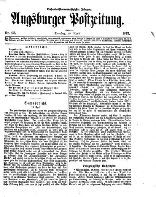 Augsburger Postzeitung Samstag 19. April 1873