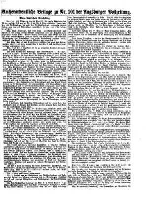 Augsburger Postzeitung Dienstag 29. April 1873