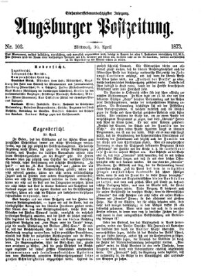 Augsburger Postzeitung Mittwoch 30. April 1873