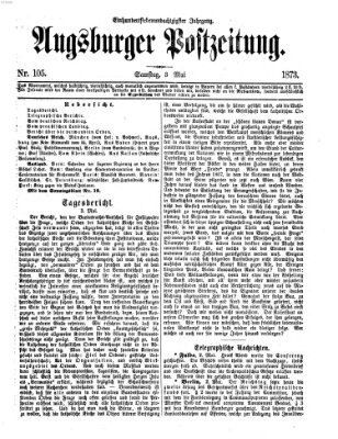 Augsburger Postzeitung Samstag 3. Mai 1873