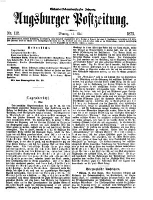 Augsburger Postzeitung Montag 12. Mai 1873