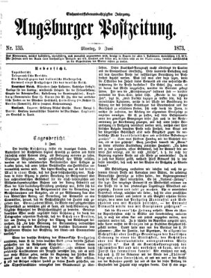 Augsburger Postzeitung Montag 9. Juni 1873