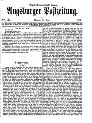 Augsburger Postzeitung Montag 16. Juni 1873