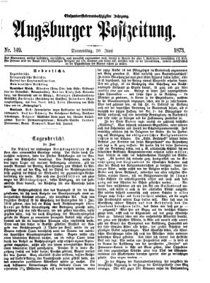 Augsburger Postzeitung Donnerstag 26. Juni 1873