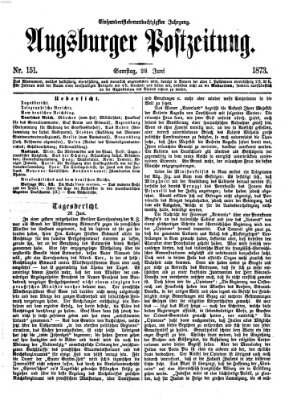 Augsburger Postzeitung Samstag 28. Juni 1873