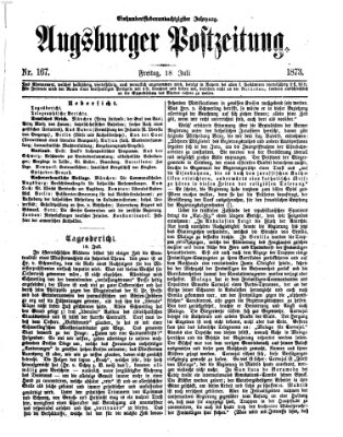 Augsburger Postzeitung Freitag 18. Juli 1873