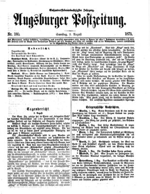 Augsburger Postzeitung Samstag 2. August 1873