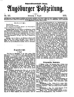 Augsburger Postzeitung Mittwoch 6. August 1873