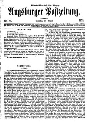 Augsburger Postzeitung Samstag 16. August 1873