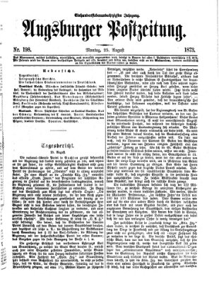 Augsburger Postzeitung Montag 25. August 1873