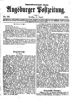 Augsburger Postzeitung Dienstag 26. August 1873