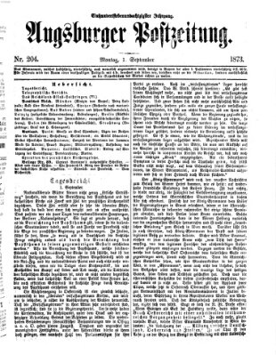 Augsburger Postzeitung Montag 1. September 1873