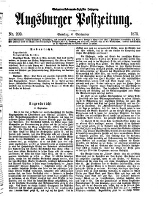 Augsburger Postzeitung Samstag 6. September 1873