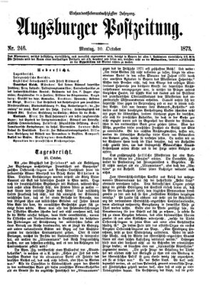 Augsburger Postzeitung Montag 20. Oktober 1873