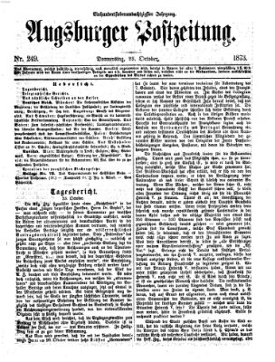 Augsburger Postzeitung Donnerstag 23. Oktober 1873