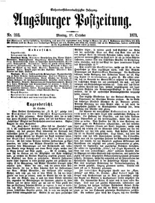 Augsburger Postzeitung Montag 27. Oktober 1873