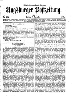 Augsburger Postzeitung Freitag 7. November 1873