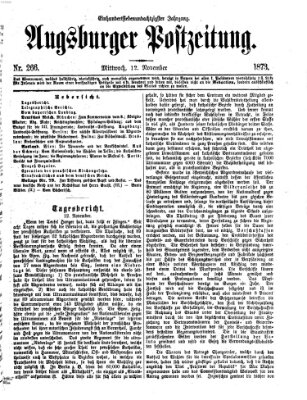 Augsburger Postzeitung Mittwoch 12. November 1873