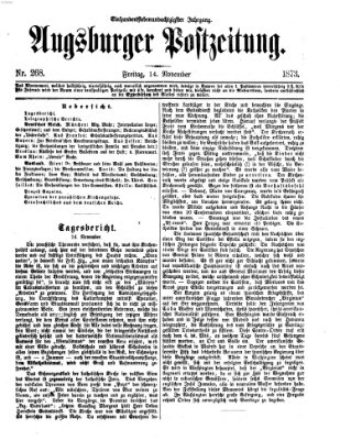 Augsburger Postzeitung Freitag 14. November 1873