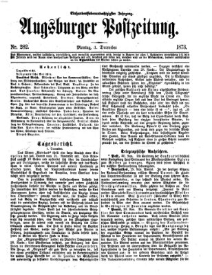 Augsburger Postzeitung Montag 1. Dezember 1873