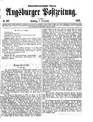 Augsburger Postzeitung Samstag 6. Dezember 1873