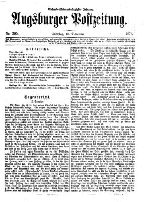 Augsburger Postzeitung Dienstag 16. Dezember 1873