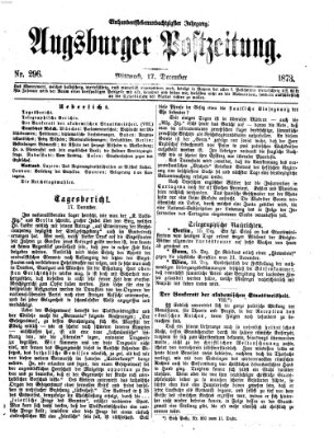 Augsburger Postzeitung Mittwoch 17. Dezember 1873