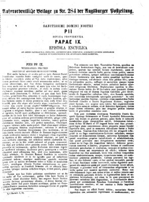 Augsburger Postzeitung Mittwoch 3. Dezember 1873