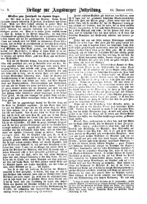 Augsburger Postzeitung. Beilage zur Augsburger Postzeitung (Augsburger Postzeitung) Mittwoch 22. Januar 1873