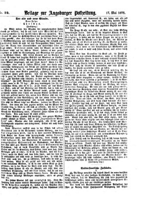 Augsburger Postzeitung. Beilage zur Augsburger Postzeitung (Augsburger Postzeitung) Samstag 17. Mai 1873