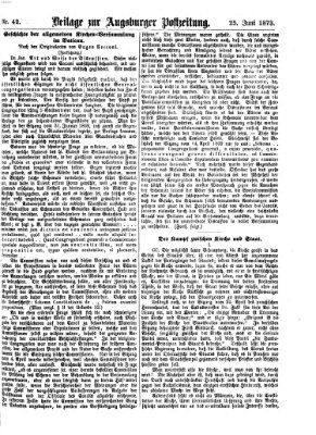 Augsburger Postzeitung. Beilage zur Augsburger Postzeitung (Augsburger Postzeitung) Mittwoch 25. Juni 1873