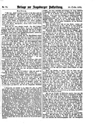 Augsburger Postzeitung. Beilage zur Augsburger Postzeitung (Augsburger Postzeitung) Donnerstag 30. Oktober 1873