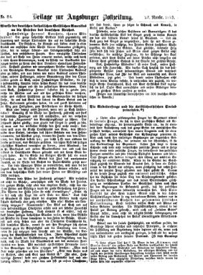 Augsburger Postzeitung. Beilage zur Augsburger Postzeitung (Augsburger Postzeitung) Donnerstag 27. November 1873