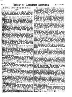 Augsburger Postzeitung. Beilage zur Augsburger Postzeitung (Augsburger Postzeitung) Dienstag 16. Januar 1872