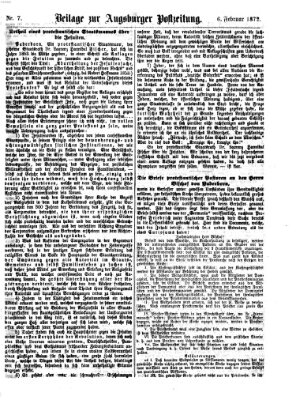 Augsburger Postzeitung. Beilage zur Augsburger Postzeitung (Augsburger Postzeitung) Dienstag 6. Februar 1872