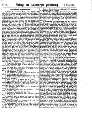 Augsburger Postzeitung. Beilage zur Augsburger Postzeitung (Augsburger Postzeitung) Dienstag 5. März 1872