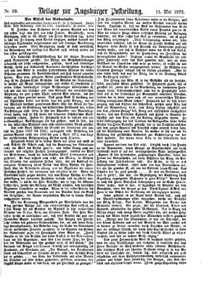 Augsburger Postzeitung. Beilage zur Augsburger Postzeitung (Augsburger Postzeitung) Samstag 11. Mai 1872