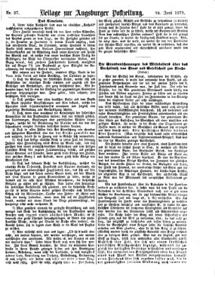 Augsburger Postzeitung. Beilage zur Augsburger Postzeitung (Augsburger Postzeitung) Montag 24. Juni 1872