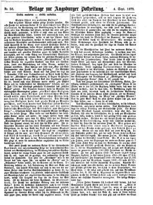 Augsburger Postzeitung. Beilage zur Augsburger Postzeitung (Augsburger Postzeitung) Mittwoch 4. September 1872
