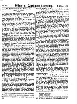 Augsburger Postzeitung. Beilage zur Augsburger Postzeitung (Augsburger Postzeitung) Samstag 5. Oktober 1872