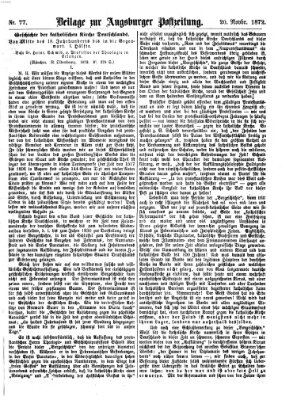 Augsburger Postzeitung. Beilage zur Augsburger Postzeitung (Augsburger Postzeitung) Mittwoch 20. November 1872