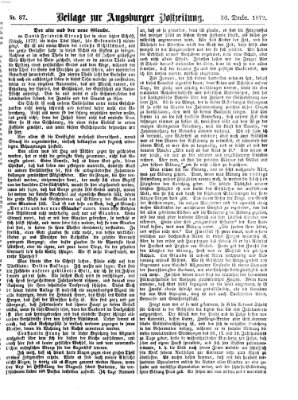 Augsburger Postzeitung. Beilage zur Augsburger Postzeitung (Augsburger Postzeitung) Donnerstag 26. Dezember 1872