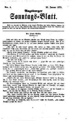 Augsburger Sonntagsblatt (Augsburger Postzeitung) Sonntag 26. Januar 1873