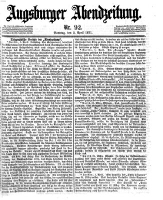 Augsburger Abendzeitung Sonntag 2. April 1871