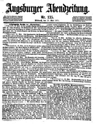 Augsburger Abendzeitung Mittwoch 17. Mai 1871