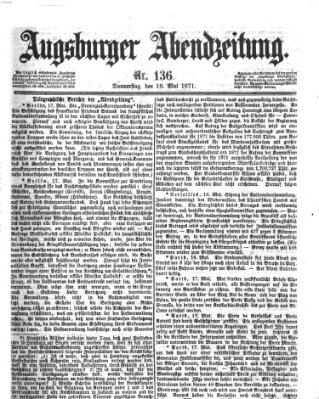 Augsburger Abendzeitung Donnerstag 18. Mai 1871