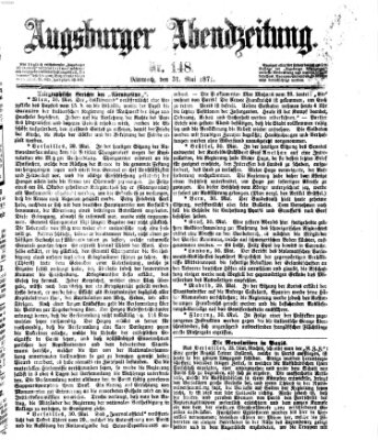 Augsburger Abendzeitung Mittwoch 31. Mai 1871