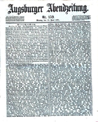 Augsburger Abendzeitung Montag 12. Juni 1871