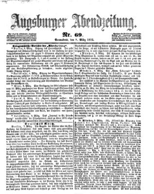 Augsburger Abendzeitung Samstag 9. März 1872