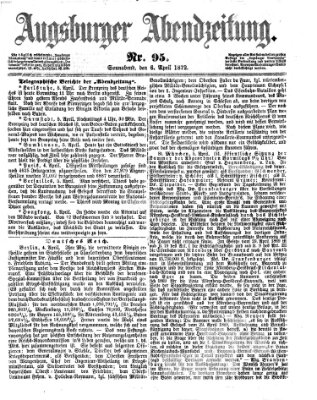 Augsburger Abendzeitung Samstag 6. April 1872